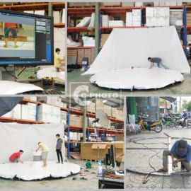 Bàn xoay khổng lồ tự chế cho studio chụp hình sản phẩm