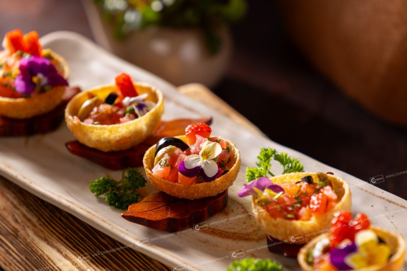 Chụp ảnh món chay quảng cáo thực đơn cho nhà hàng